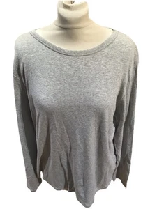 Marks and Spencer Damenpullover 100 % Baumwolle grau meliert UK 22 KOSTENLOSER VERSAND - Bild 1 von 6