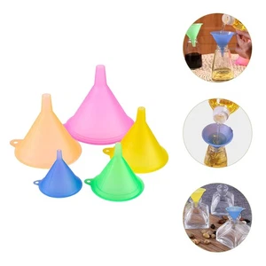5 piezas mini embudos embudos líquidos domésticos cocina embudos de aceite de plástico - Imagen 1 de 11