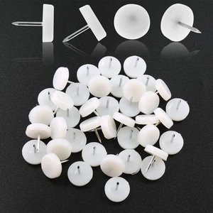 40 Stück Nagel Möbelgleiter 18 mm Nylon Stuhlgleiter für Holzböden, weiß... - Bild 1 von 7
