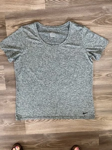 NIKE Dri-Fit Kurzarmshirt Damen Ex-Large grau/türkis - Bild 1 von 7