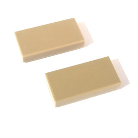 Lot of 2 LEGO Dark Tan 1x2 Tile 3069 / 30070 Brick Parts Pieces