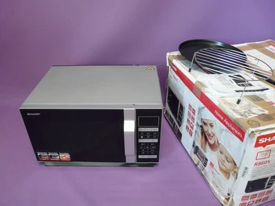 Sharp R860S 3in1 Mikrowelle mit Grill und Heißluft 25L 900W silber Keramikboden - Bild 1 von 4
