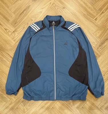 Adidas Climalite Retro Full Zip Blue And Grey Track Jacket Men’s XXL - Image 1 of 4