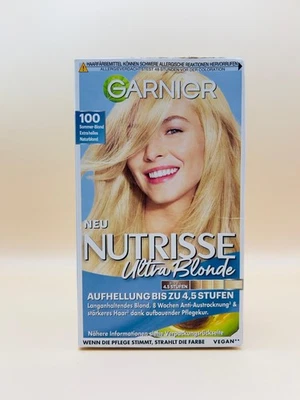 GARNIER NUTRISSE Haarfarbe 100 Sommer-Blond, Extra Helles Naturblond, 1 St *NEU*