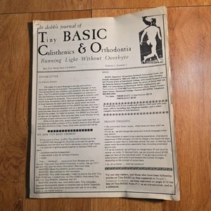 Dr. Dobbs Journal of Tiny BASIC Calisthenics & Orthodontia Vol 1 No 1 1976 - Picture 1 of 7