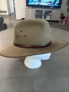 Akubra Coober Pedy Hat Vintage Australian Banded Kangaro Size 57 Green - Picture 1 of 24