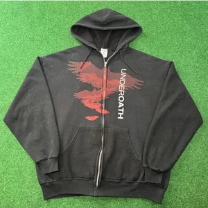 90s early Y2K Underoath vintage zip up hoodie sweatshirt emo screamo warped tour - Bild 1 von 8