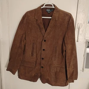 Polo Ralph Lauren Leder Feldjacke Herren 2XL Wildleder Distressed Vintage - Bild 1 von 22