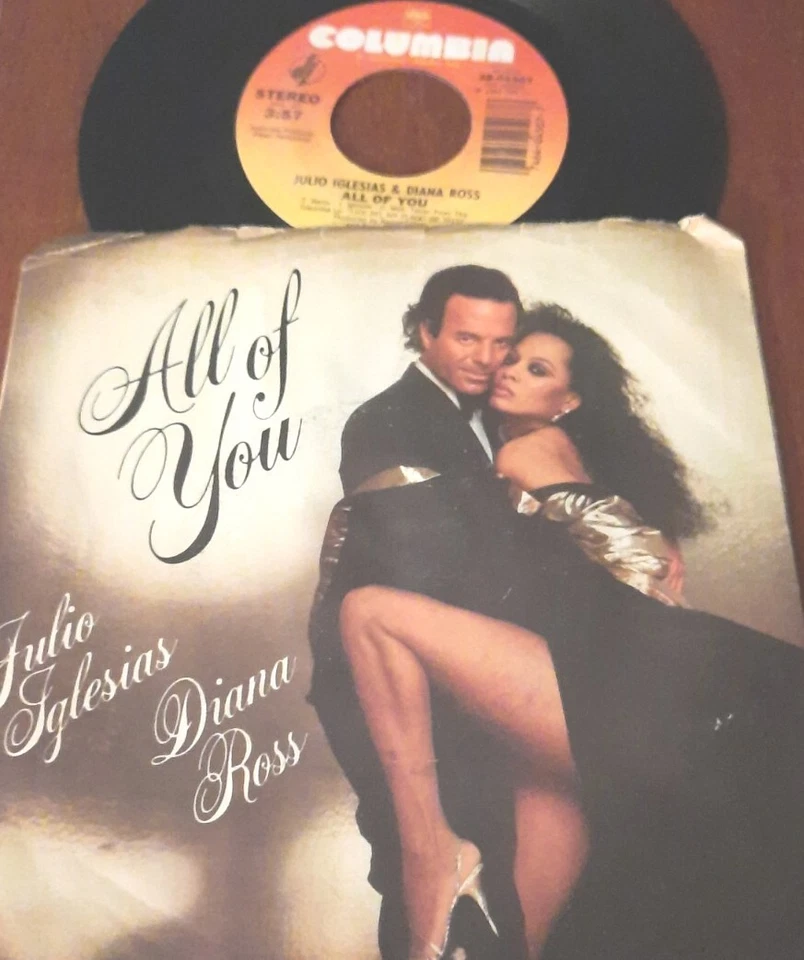 Julio Iglesias & Diana Ross, All Of You Columbia Vinyl 45 RPM 1984 Foto 1 de 1