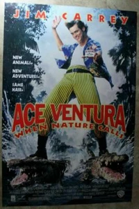 Poster Ace Ventura When Nature Calls 1995 Jim Carrey McNeice un foglio VGEX - Foto 1 di 7