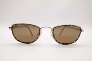 Vintage Mossimo Cavalier 024 Silver Multicolored Oval Sunglasses NOS - Picture 1 of 5