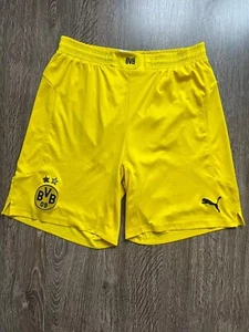 BORUSSIA DORTMUND AWAY 2009 FOOTBALL SOCCER SHORTS PUMA sz L - Picture 1 of 10