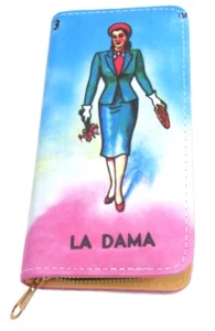 Mexikanische Loteria Bingo Geldbörse mit Reißverschluss Cartera - Bild 1 von 15