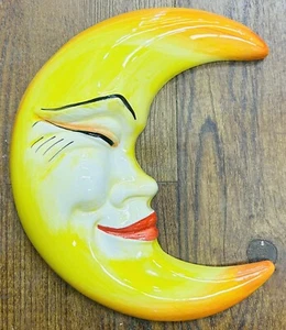 Bassano Keramik: 8,1/2’’ Mond Wanddekoration. Hergestellt/bemalt von Hand - Italien - Bild 1 von 1