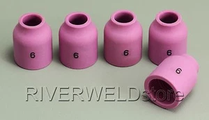 5pcs SR DB PTA WP-9 20 24 25 TIG Welding Torch Alumina Gas Lens 53N60 6# - Picture 1 of 2