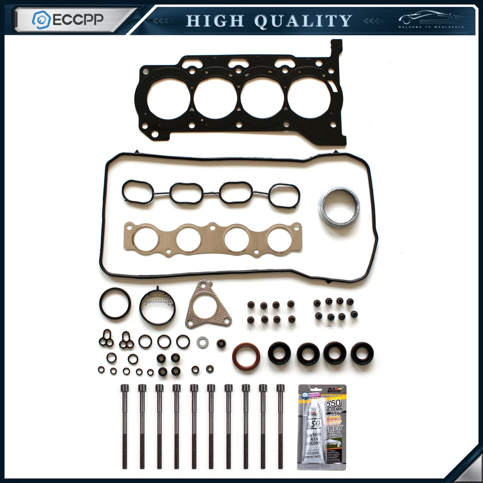 Juego de juntas de culata y pernos de culata para Toyota Corolla 2009-2016 1,8 L DOHC HBTO55 Foto 1 de 4
