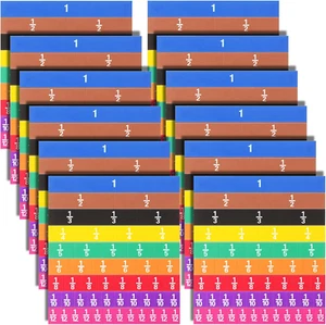 12 Sets Fraction Tiles Set for Math Classroom Foam Fractions Manipulatives Math - Picture 1 of 6