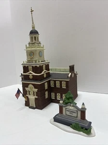 Department 56 Independence Hall Set Of 2 Historical Landmark Village 55500 - Picture 1 of 9