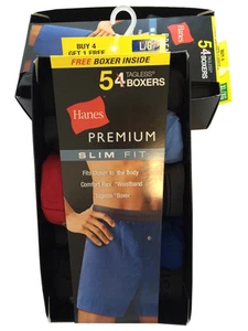 Hanes Premium Boxer Sin Etiquetas Ajuste Ajustado Hombre 5Pk -- Colores Surtidos - Imagen 1 de 13