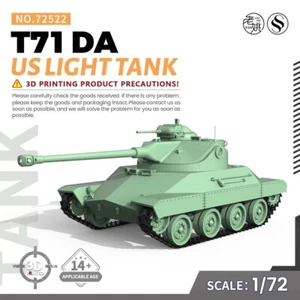 SSMODEL SS72522 1/72 25mm Military Model Kit US T71 DA Light Tank WOT - Picture 1 of 5