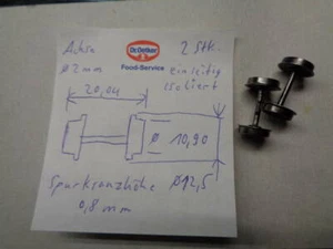 2 x Radsatz Durchmesser 11 mm DC niedrige Spukränze , RP 25 ?? - Bild 1 von 2