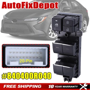 Master Driver Side Window Door Power Switch For 20-22 Toyota Corolla 840400R040 - Picture 1 of 15