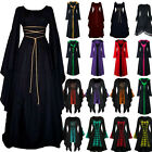 Women Festival Renaissance Medieval Gothic Witch Costume Fancy Dress Cosplay UK