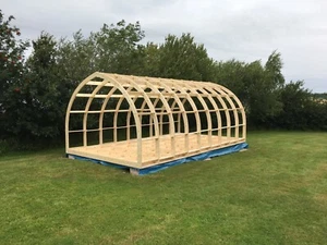 Glamping Pod Frame, Garden Office, Self Build Kit - 6.0m (L) x 3.4m (W) - Picture 1 of 3