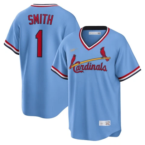 St Louis Cardinals Ozzie Smith #1 Nike Blue MLB Cooperstown Collection Jersey Cover