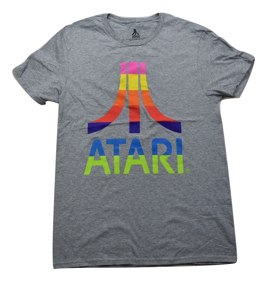 Atari Mens Rainbow Logo Shirt New S - Imagem 1 de 1