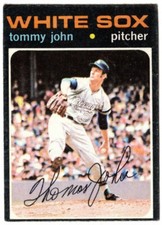 Tommy John 1971 Topps # 520 Chicago White Sox (vg-ex) E