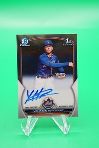 2023 Bowman Chrome Prospect Autographs #CPA-YHE Yonatan Henriquez Auto GS1