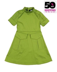 RRP €330 BURBERRY Kids A-Line Dress Size 8Y / 128CM Hand Pockets Short Sleeve - Picture 1 of 5