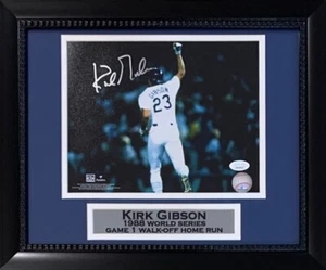 Kirk Gibson Autographed Dodgers 1988 World Series Home Run 8x10 Framed Photo JSA - Picture 1 of 3