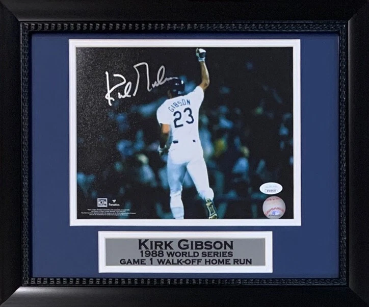 Kirk Gibson Autographed Dodgers 1988 World Series Home Run 8x10 Framed Photo JSA - Image 1 of 3