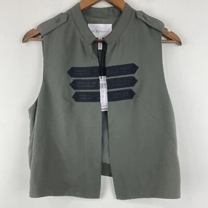 BCBGeneration size Medium Women’s Green Open Front Vest NWT - Picture 1 of 6