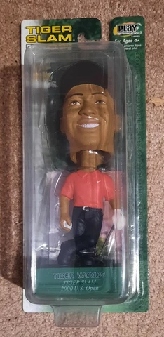 2002 Upper Deck Playmaker Golf Bobble - TIGER WOODS 2000 U.S. Open (N.I.B) Cover