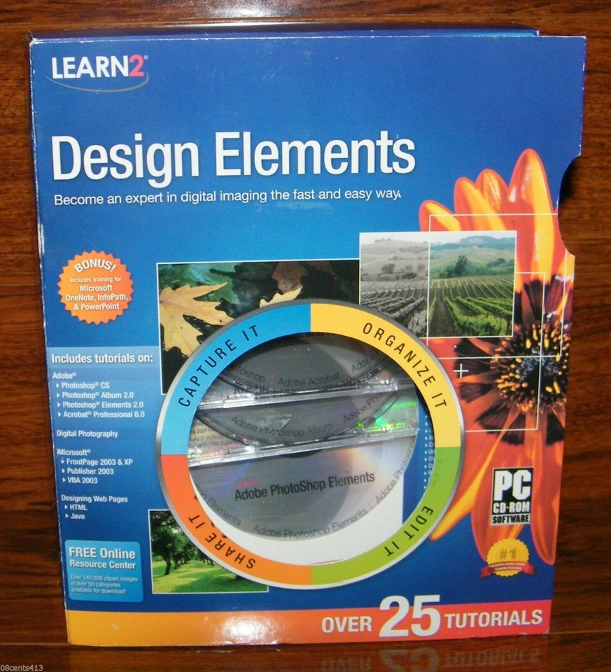 Learn 2 Digital Elements Design Suite (Windows CD-Rom) Full Version *NEW* - Image 1 of 4