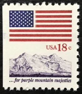 1981 Scott #1893 18¢ - FLAG & PURPLE MOUNTAINS MAJESTY - Single Stamp - MNH - Picture 1 of 1