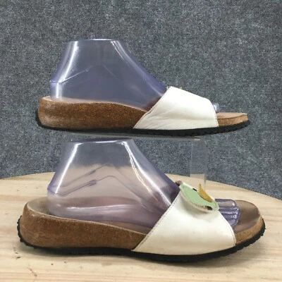 Sandalias Haflinger para mujer 41 manzana y pera informales sin cordones de cuero blanco Foto 1 de 4