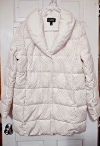 CHAQUETA ACOLCHADA DENNIS BASSO MARFIL REVERSIBLE MARFIL MACIZO - TALLA PEQUEÑA - Imagen 1 de 10