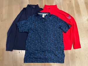Brand New Puma Golf Volition Large L Quarter Zip Pullover Polo Lot of 3 Navy Red