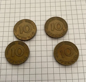 4 x10 Pfenning von 1950  Bundesrepublik Deutschland - Bild 1 von 2