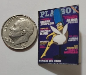 Miniature Dollhouse book magazine 1" 1/12 scale Playboy Vintage Marge Simpson - Bild 1 von 11
