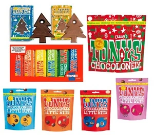 Tony's Fairtrade Chocolate Christmas Selection Mix Bar Pouch Secret Santa Gift - Picture 1 of 10