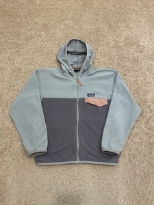 Patagonia Girls Micro D Snap-T Fleece Hooded Zip Jacket Size Medium (10) Kids - Picture 1 of 5