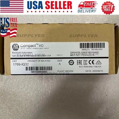 New Sealed AB 1769-IQ32  CompactLogix 24V DC Input Module 1769IQ32 US Free Tax - Image 1 of 4