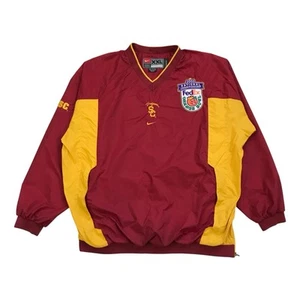 VINTAGE NIKE USC TROJANS WINDBREAKER 2XL XXL SWEATSHIRT PULLOVER CENTER SWOOSH - Picture 1 of 5