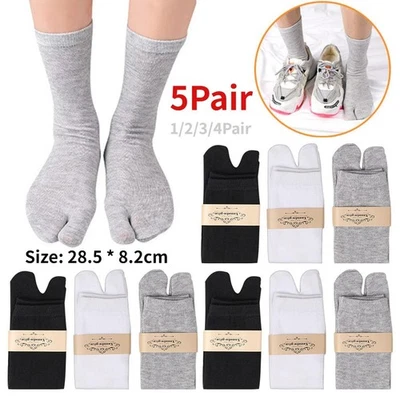 1-5 pares de calcetines de dos dedos estilo japonés unisex zueco calcetines poliéster puntera separados Foto 1 de 4