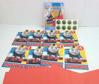 Tarjetas de agradecimiento Thomas el tren y amigos 8 piezas sobre pegatina sello postales Foto 1 de 4